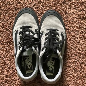 Black and gray Vans. Women’s 7.